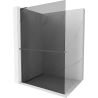 Mexen Kioto+ L sprchová stena s poličkou Walk-in 90 x 200 cm, grafitová, zbrúsená zbraň šedá - 800-090-123-66-40