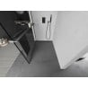 Mexen Kioto+ L sprchová stena s poličkou Walk-in 60 x 200 cm, čierny vzor, gun metal - 800-060-123-95-70
