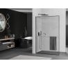 Mexen Kioto+ L sprchová stena s poličkou Walk-in 60 x 200 cm, čierny vzor, gun metal - 800-060-123-95-70