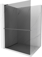 Mexen Kioto+ L sprchová stena s poličkou Walk-in 80 x 200 cm, grafit, gun metal - 800-080-123-95-40