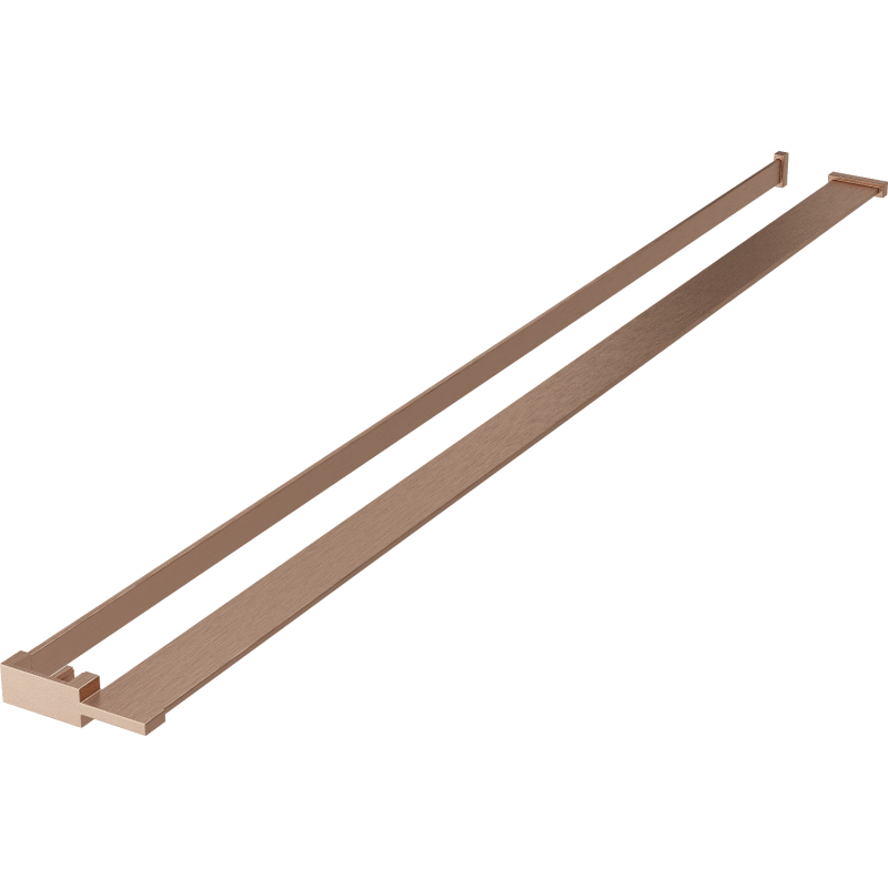 Mexen polica na sprchovú stenu s lištou na uteráky, leštená meď - 800-02-65