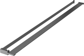 Mexen polička do sprchovej steny s tyčou na uteráky, brúsená gun gray - 800-02-66