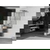 Mexen Kioto+ L sprchová stena s poličkou Walk-in 70 x 200 cm, čierny vzor, gun metal - 800-070-123-95-77