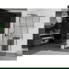 Mexen Kioto+ L sprchová stena s poličkou Walk-in 100 x 200 cm, čierny vzor, gun metal - 800-100-123-95-77
