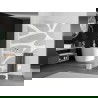 Mexen Kioto+ L sprchová stena s policou Walk-in 70 x 200 cm, biely vzor, biela - 800-070-123-20-97