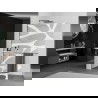 Mexen Kioto+ L sprchová stena s policou Walk-in 110 x 200 cm, biely vzor, gun metal - 800-110-123-95-97