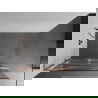 Mexen Kioto+ L sprchová stena s policou Walk-in 90 x 200 cm, biely vzor, kartáčovaný bronz - 800-090-123-65-97