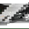 Mexen Kioto+ L sprchová stena s policou Walk-in 80 x 200 cm, biely vzor, biela - 800-080-123-20-85