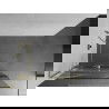 Mexen Kioto+ L sprchová stena s policou Walk-in 110 x 200 cm, biely vzor, zlatá - 800-110-123-50-97
