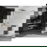 Mexen Kioto+ sprchová stena s poličkou Walk-in 80 x 200 cm, matná, gun metal - 800-080-121-95-09