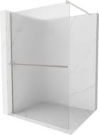 Mexen Kioto+ sprchový panel so sklenenou poličkou Walk-in 90 x 200 cm, číra, brúsený niklový - 800-090-121-97-09