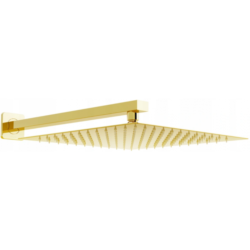 Mexen Slim dažďová sprcha 30 x 30 cm s ramennou sprchovou hlavicou, zlatá - 79130112-50