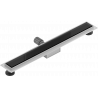 Mexen Flat MGB odtokový žľab 70 cm, čierne sklo - 1026070-15