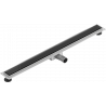 Mexen Flat MGB odtokový žľab 80 cm, čierne sklo - 1026080-15