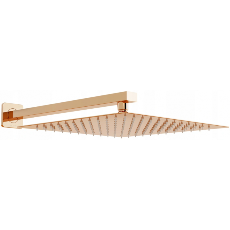 Mexen Slim hlavová sprcha 30 x 30 cm s ramienkom, ružové zlato - 79130112-60