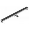 Mexen Flat MGB odtokový žľab 100 cm, čierne sklo - 1026100-15