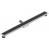 Mexen Flat MGB odtokový žľab 100 cm, čierne sklo - 1026100-15