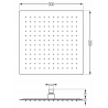 Mexen Slim sprchová hlavica 30 x 30 cm s ramienkom, brúsená gun gray - 79130112-66