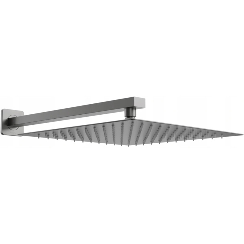 Mexen Slim sprchová hlavica 30 x 30 cm s ramienkom, brúsená gun gray - 79130112-66