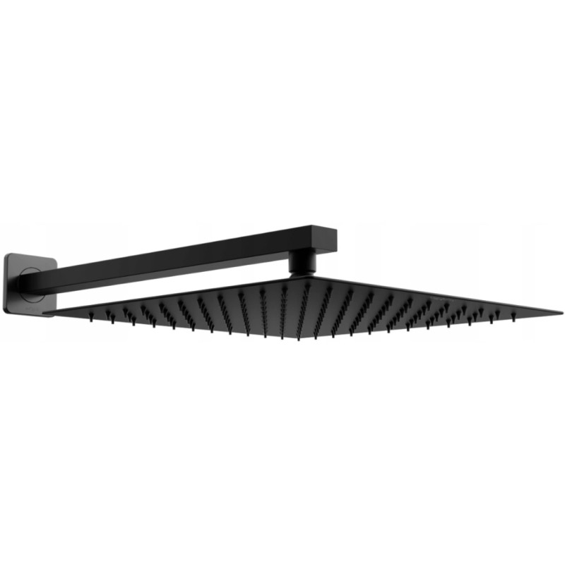 Mexen Slim sprchová hlavica 30 x 30 cm s ramienkom, čierna - 79130112-70