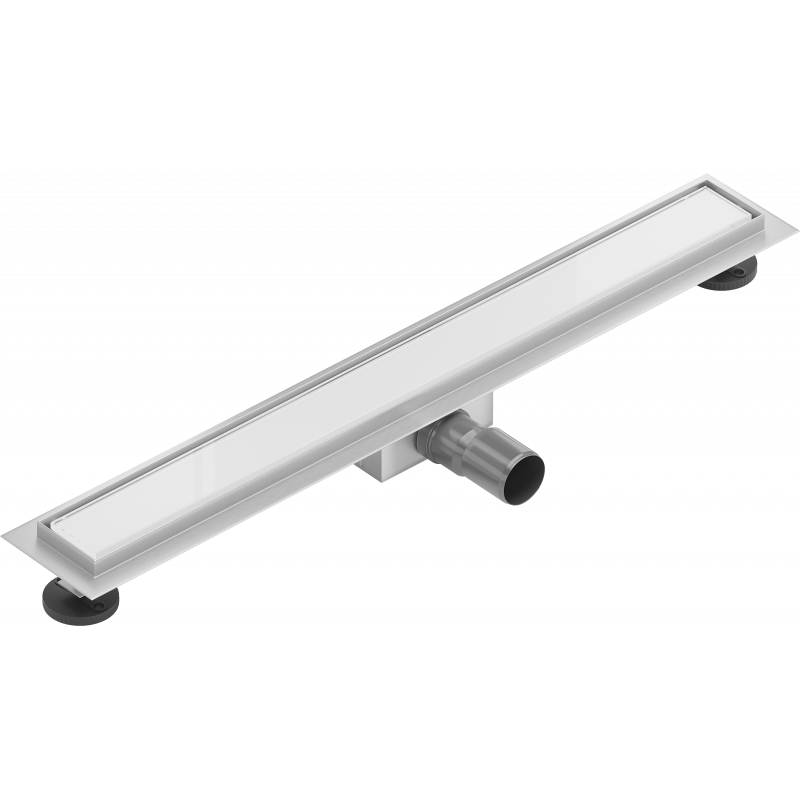 Mexen Flat MGW lineárny žľab 70 cm, biele sklo - 1027070-15