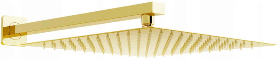 Mexen Slim sprchová hlavica 25 x 25 cm s ramienkom, zlatá - 79125112-50