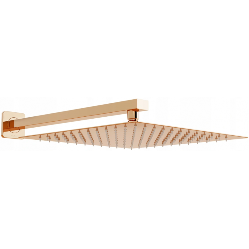 Mexen Slim dažďová sprcha 25 x 25 cm s ramienkom na sprchu, ružové zlato - 79125112-60