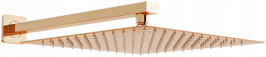 Mexen Slim dažďová sprcha 25 x 25 cm s ramienkom na sprchu, ružové zlato - 79125112-60