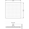 Mexen Slim sprchová hlavica 25 x 25 cm s ramienkom na sprchu, kartáčované gun šedé - 79125112-66