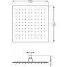 Mexen dažďová sprcha slim 25 x 25 cm s sprchovým ramenom, čierna - 79125112-70