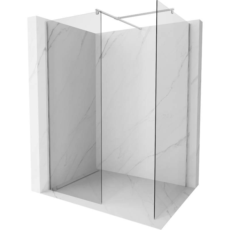 Mexen Kioto sprchová stena Walk-in 100 x 75 cm, transparentná, chróm - 800-100-202-01-00-075