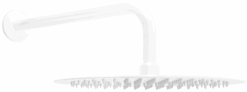 Mexen Slim sprchová hlavica 25 cm s ramienkom, biela - 79225211-20