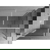 Mexen Kioto sprchová stěna Walk-in 130 x 110 cm, černý vzor, bílá - 800-130-202-20-70-110