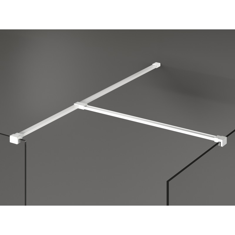 Mexen Kioto sprchová stena Walk-in 140 x 70 cm, čierny rám, biela - 800-140-202-20-70-070