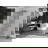 Mexen Kioto sprchová stěna Walk-in 130 x 90 cm, černý vzor, chrom - 800-130-202-01-70-090