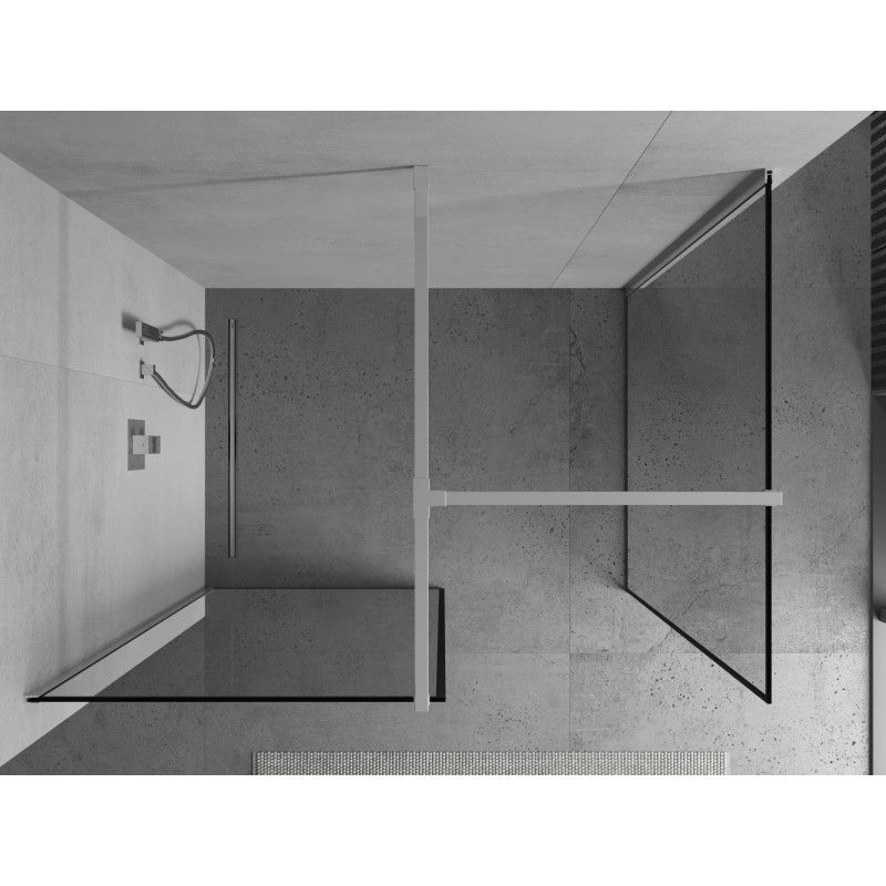 Mexen Kioto sprchová stena Walk-in 120 x 110 cm, čierny rám, chróm - 800-120-202-01-70-110
