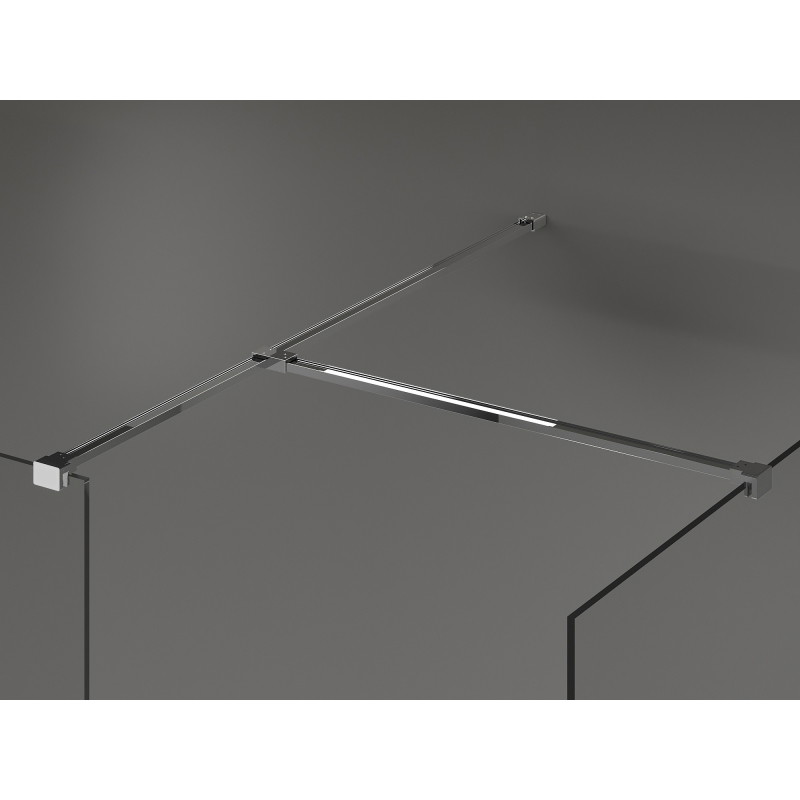 Mexen Kioto sprchová stena Walk-in 140 x 80 cm, priehľadná, chróm - 800-140-202-01-00-080