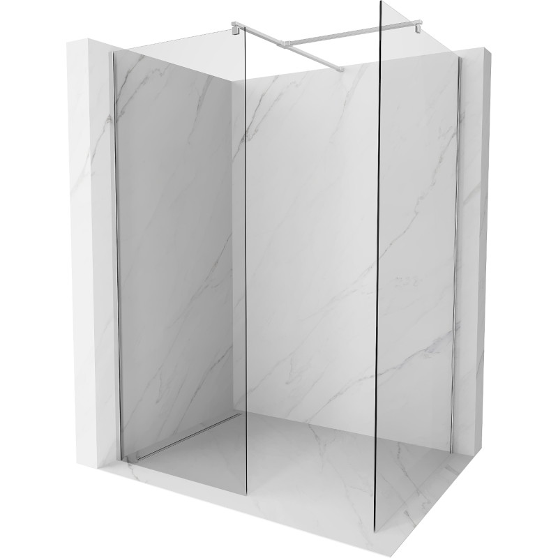 Mexen Kioto sprchová stena Walk-in 140 x 80 cm, priehľadná, chróm - 800-140-202-01-00-080