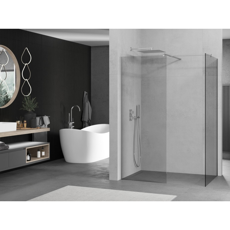 Mexen Kioto sprchová stena Walk-in 140 x 80 cm, priehľadná, chróm - 800-140-202-01-00-080