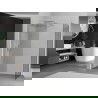 Mexen Kioto sprchový zástěra Walk-in 140 x 80 cm, transparentní, chrom - 800-140-202-01-00-080