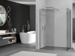 Mexen Kioto sprchová stena Walk-in 140 x 80 cm, priehľadná, chróm - 800-140-202-01-00-080