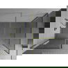 Mexen Kioto zástena sprchová Walk-in 140 x 100 cm, čierny vzor, zlatá - 800-140-202-50-70-100