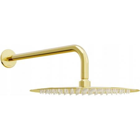 Mexen Slim dažďová sprcha 30 cm s ramenom sprchy, zlatá - 79230211-50