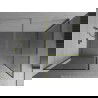 Mexen Kioto sprchová stěna Walk-in 140 x 100 cm, černý vzor, zlatý kartáčovaný - 800-140-202-55-70-100
