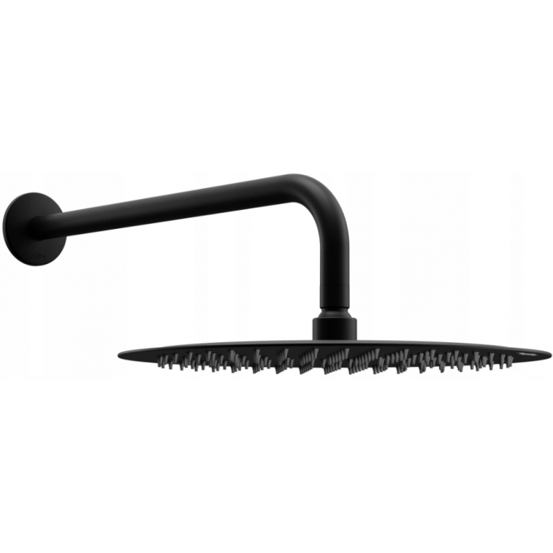 Mexen Slim hlavica sprchy 30 cm s ramienkom, čierna - 79230211-70