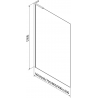 Mexen Next L sprchový kút 1-krídlové 60 x 150 cm, priehľadné, biele - 895-060-000-03-00-20