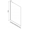 Mexen Next L jednoskrídlový panel na vaňu 60 x 150 cm, priehľadný, zlatý - 895-060-000-03-00-50