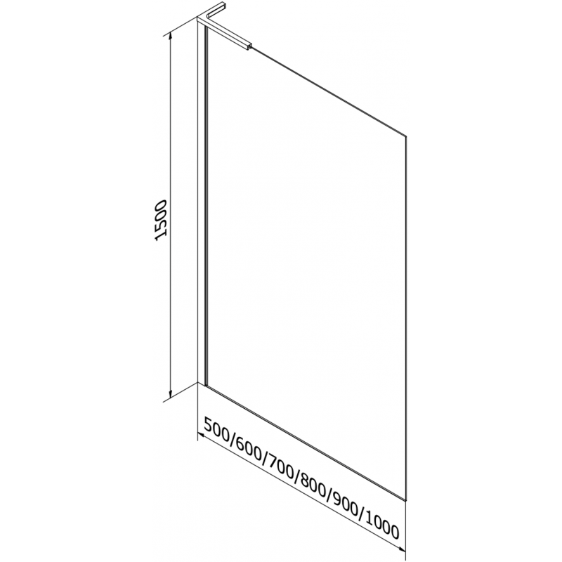 Mexen Next L nástenný panel do sprchovacieho kúta 70 x 150 cm, transparentný, zlatý - 895-070-000-03-00-50