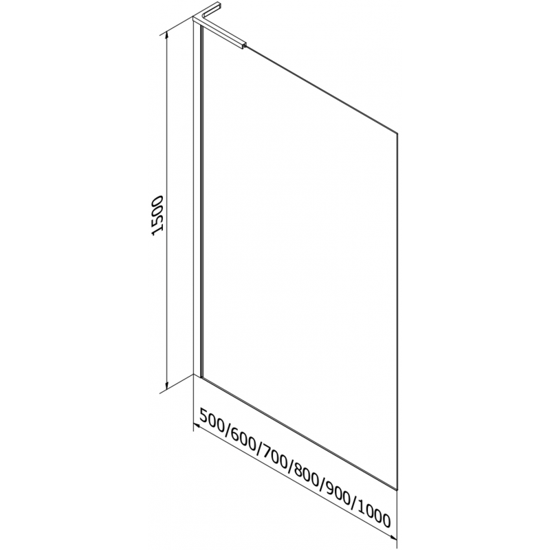 Mexen Next L vaňová zástena s 1 krídlom 80 x 150 cm, mrazené sklo, brúsená meď - 895-080-000-03-30-65