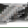 Mexen Kioto sprchová stěna Walk-in 160 x 90 cm, černý vzor, růžové zlato - 800-160-202-60-70-090